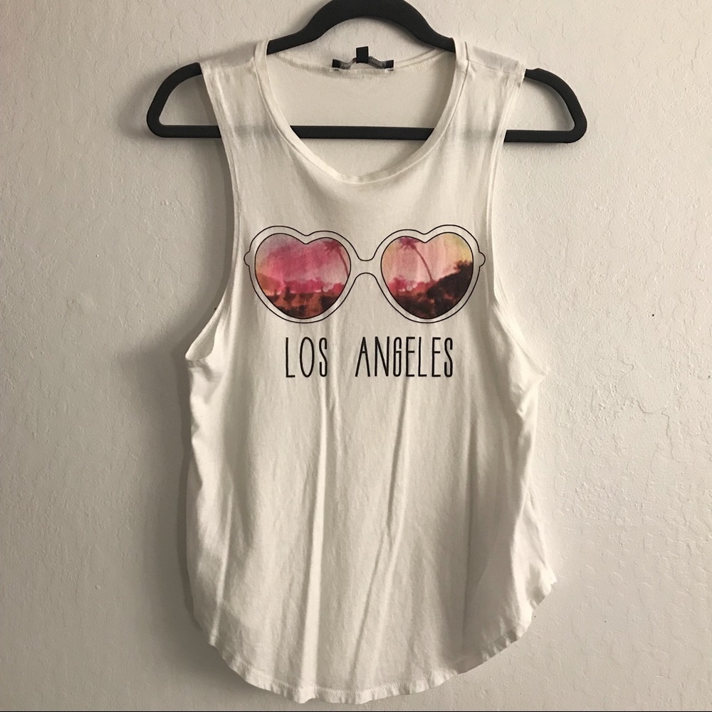 Los Angeles Sunglasses Graphic Muscle Tee